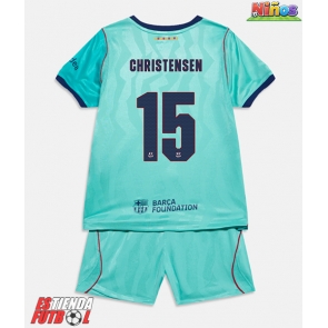 Barcelona Andreas Christensen #15 Tercera Equipación Niños 2026-27 Manga Corta (+ Pantalones cortos)